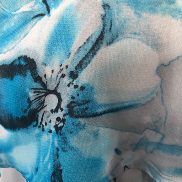 Expo New York Turquoise Floral Tank Top - Picture 2 of 5